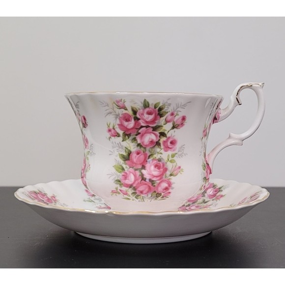 Royal Albert Springtime Series Roses Teacup&Saucer Pink Bone China England Shabb - Picture 2 of 9